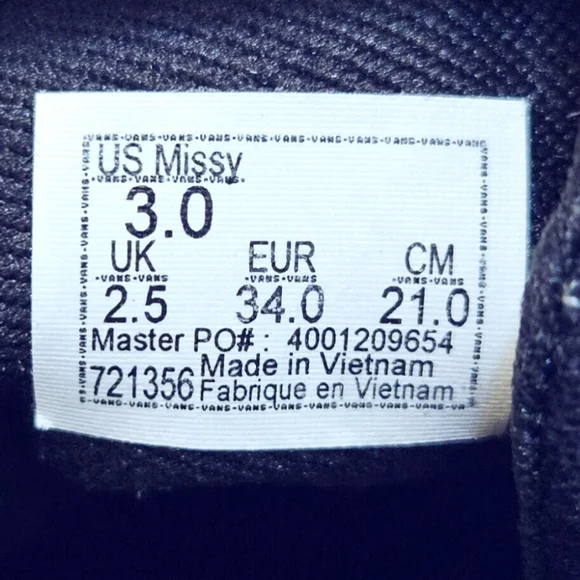 EUC Vans Old Skool Sneakers Black & White Low Top Canvas Skateboard Youth Size 3 - Picture 5 of 5